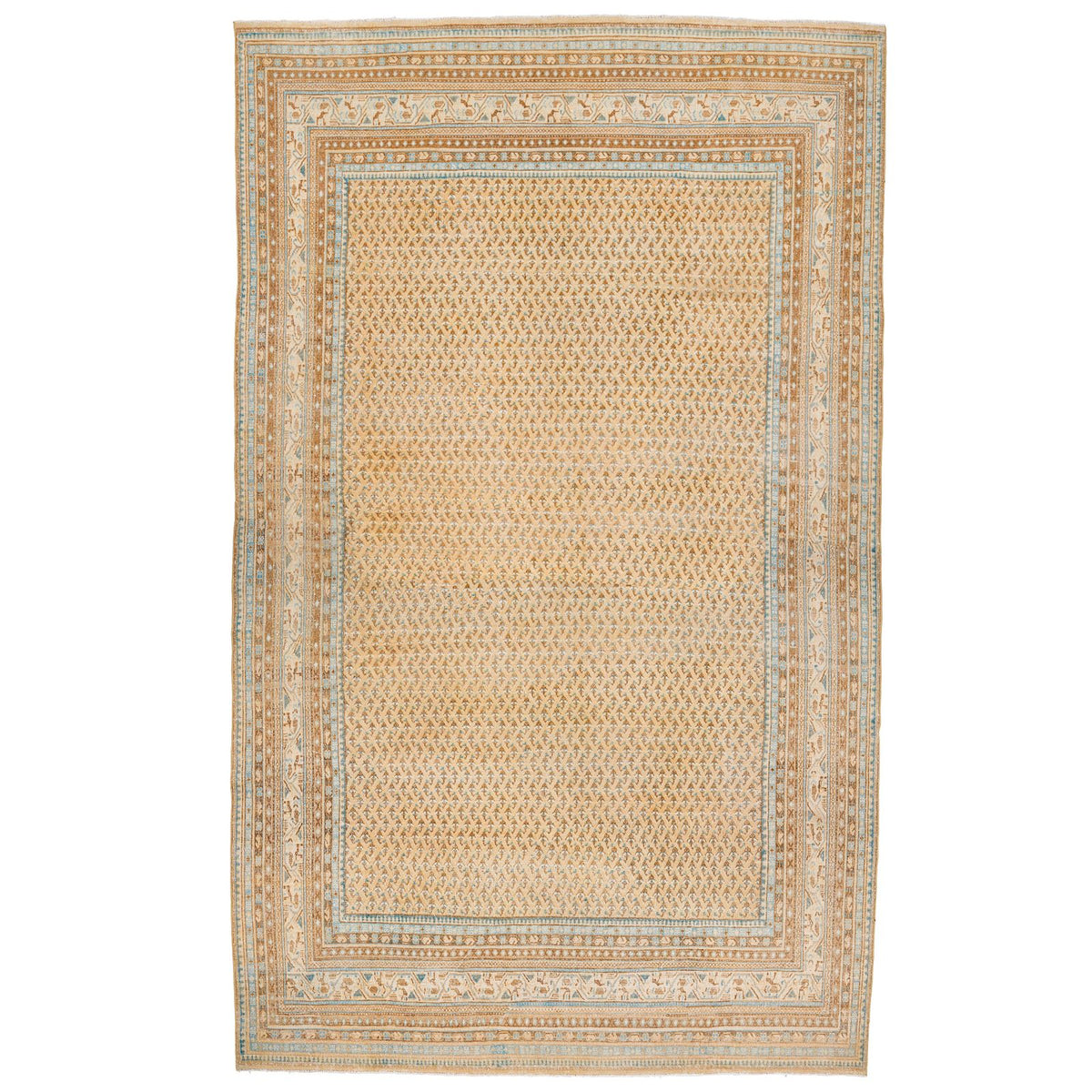 8x10 Brown and Beige Persian Rug