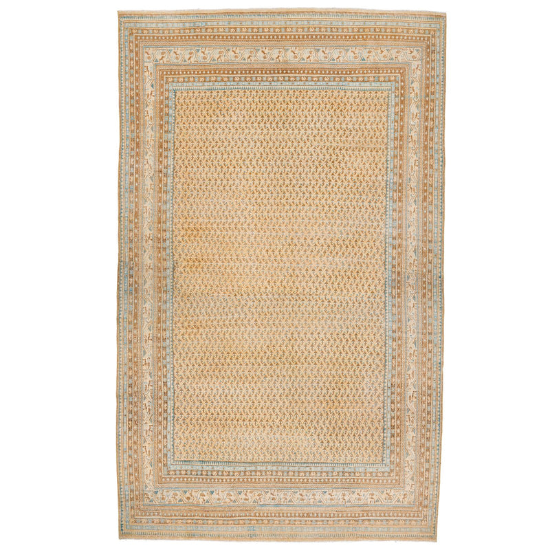 8x10 Brown and Beige Persian Rug
