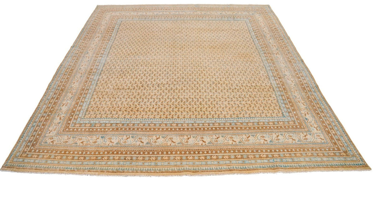8x10 Brown and Beige Persian Rug
