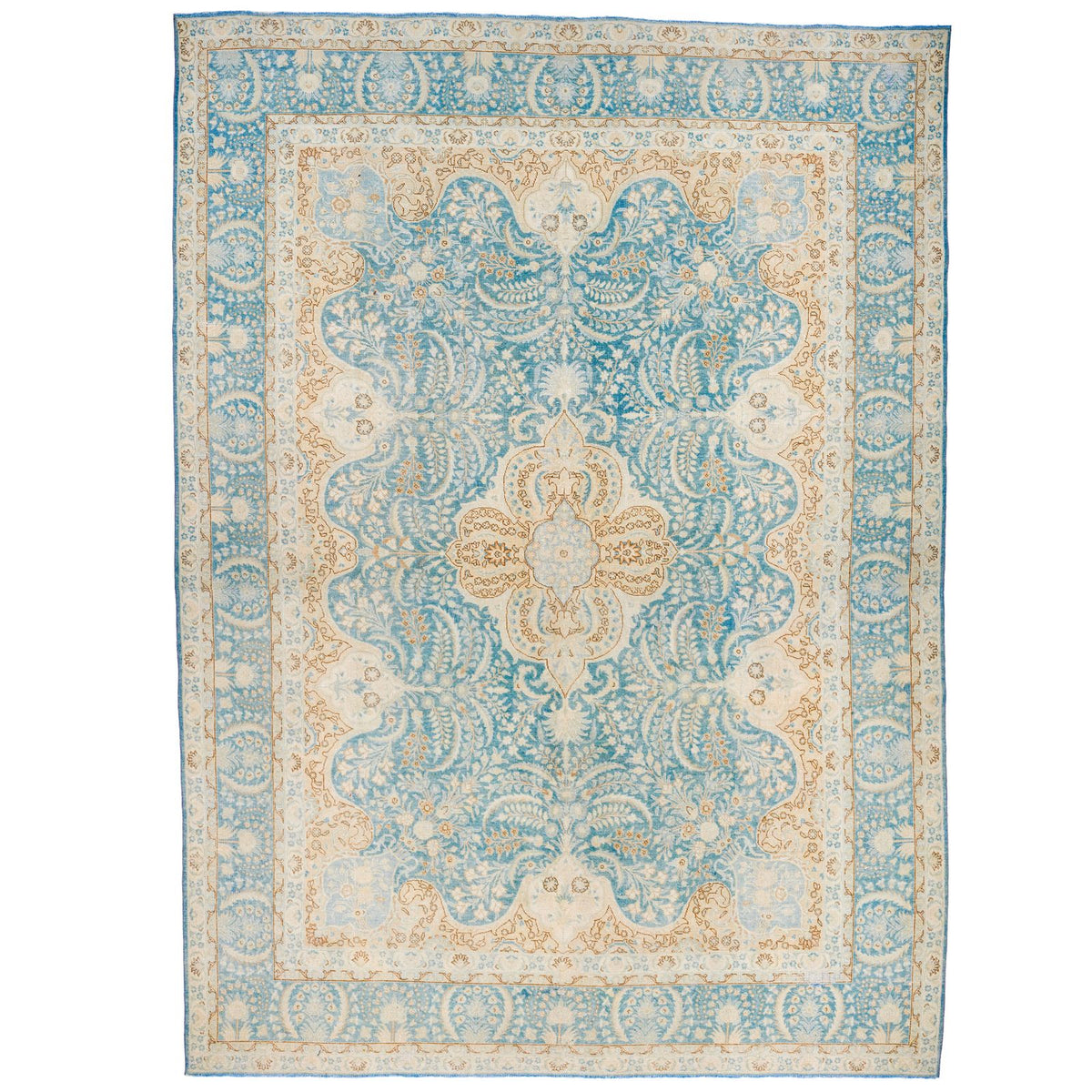 9x12 Blue and Beige Persian Traditional Rug