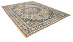 9x12 Beige and Navy Persian Rug