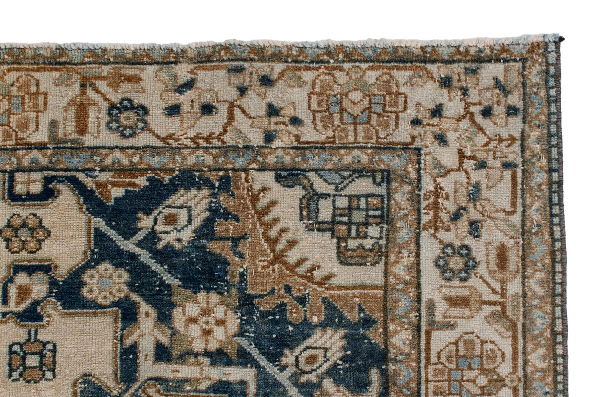 4x7 Beige and Blue Persian Rug
