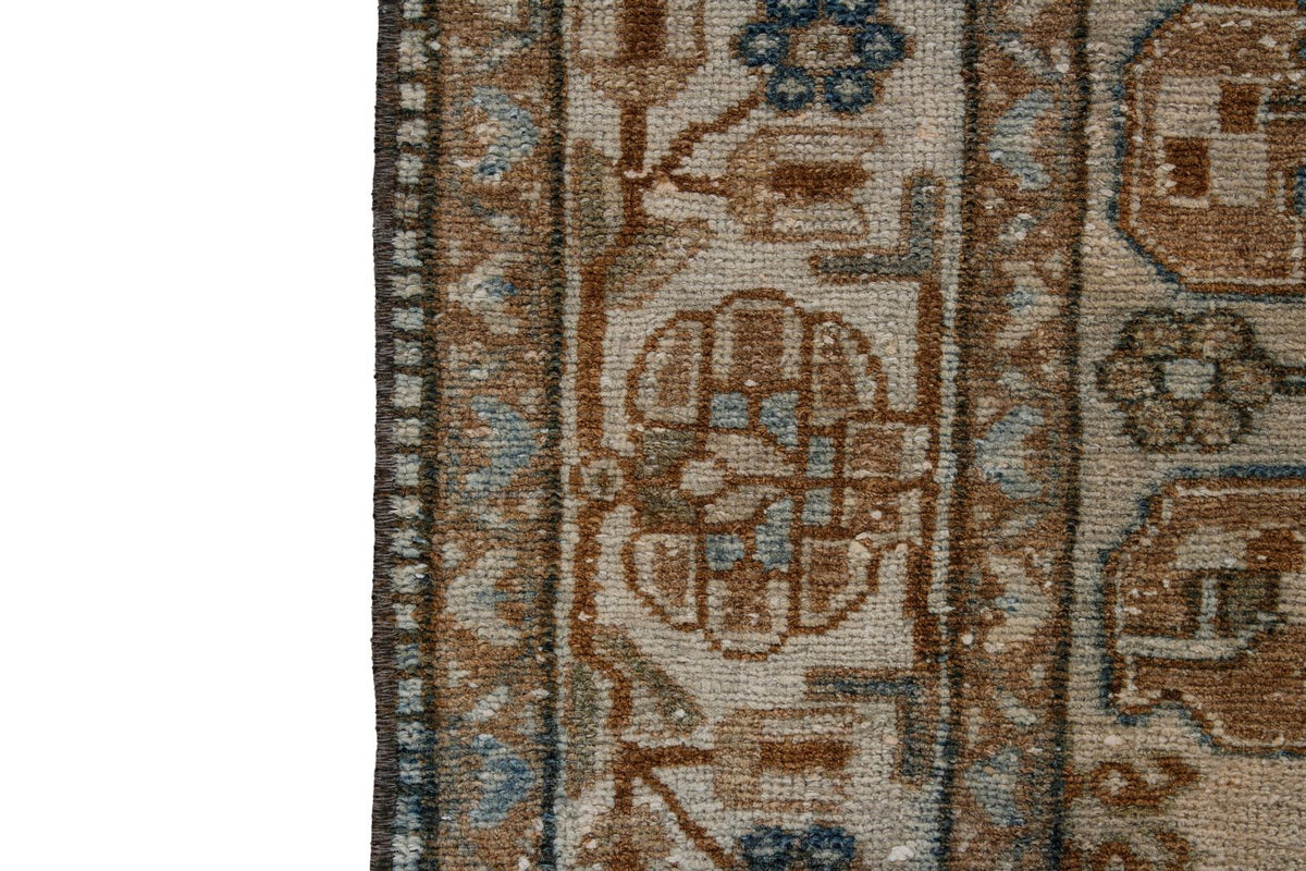4x7 Beige and Blue Persian Rug