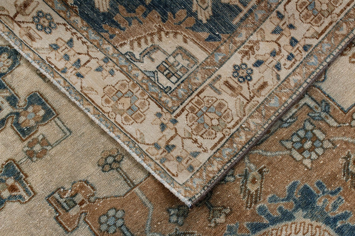 4x7 Beige and Blue Persian Rug