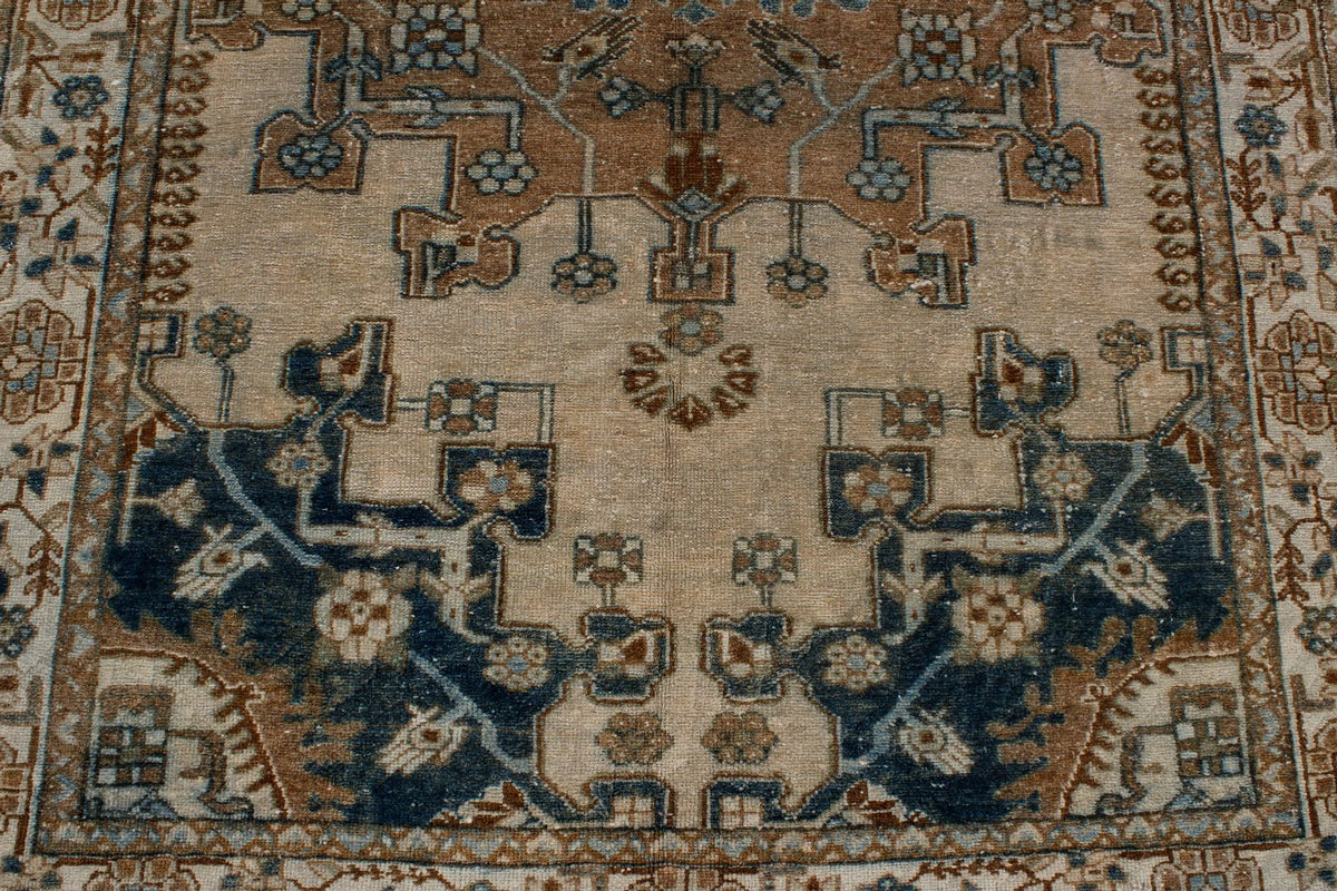 4x7 Beige and Blue Persian Rug