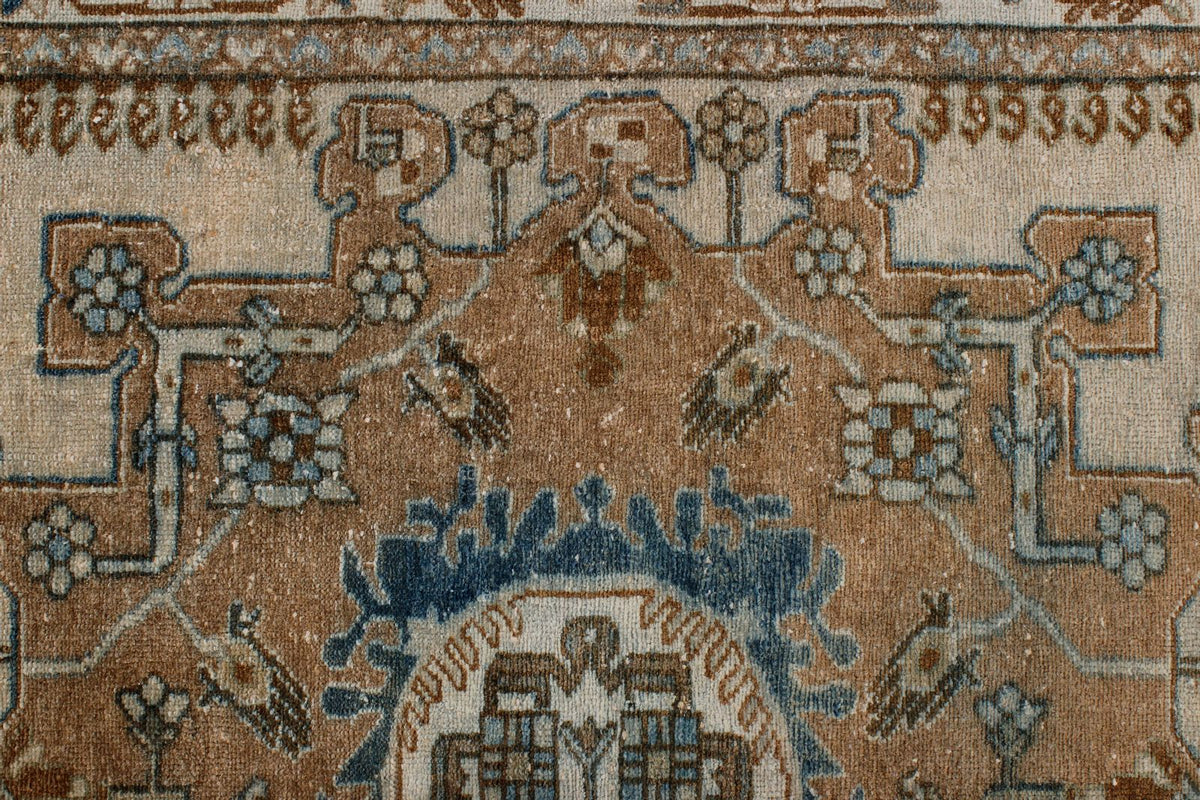 4x7 Beige and Blue Persian Rug