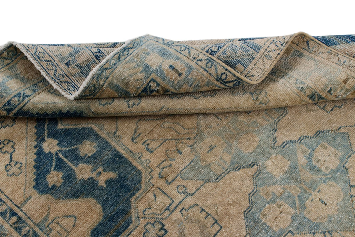 4x7 Beige and Blue Persian Traditional Rug