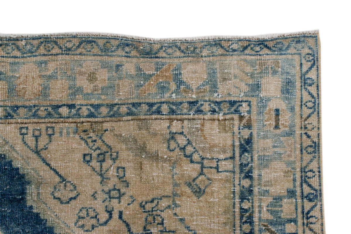 4x7 Beige and Blue Persian Traditional Rug