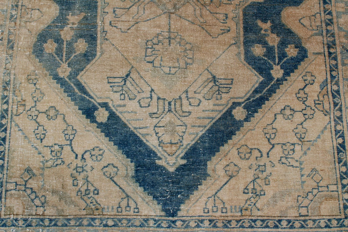 4x7 Beige and Blue Persian Traditional Rug