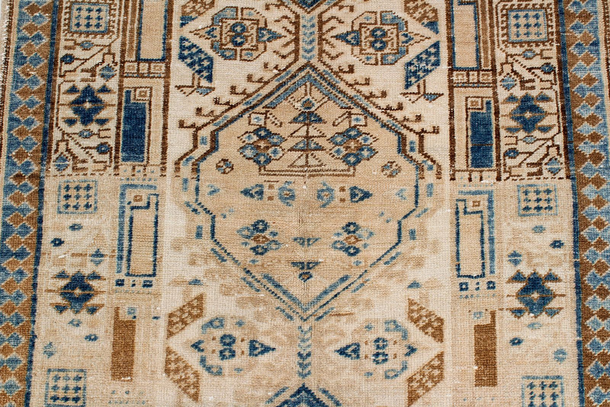 3x11 Beige and Blue Persian Runner