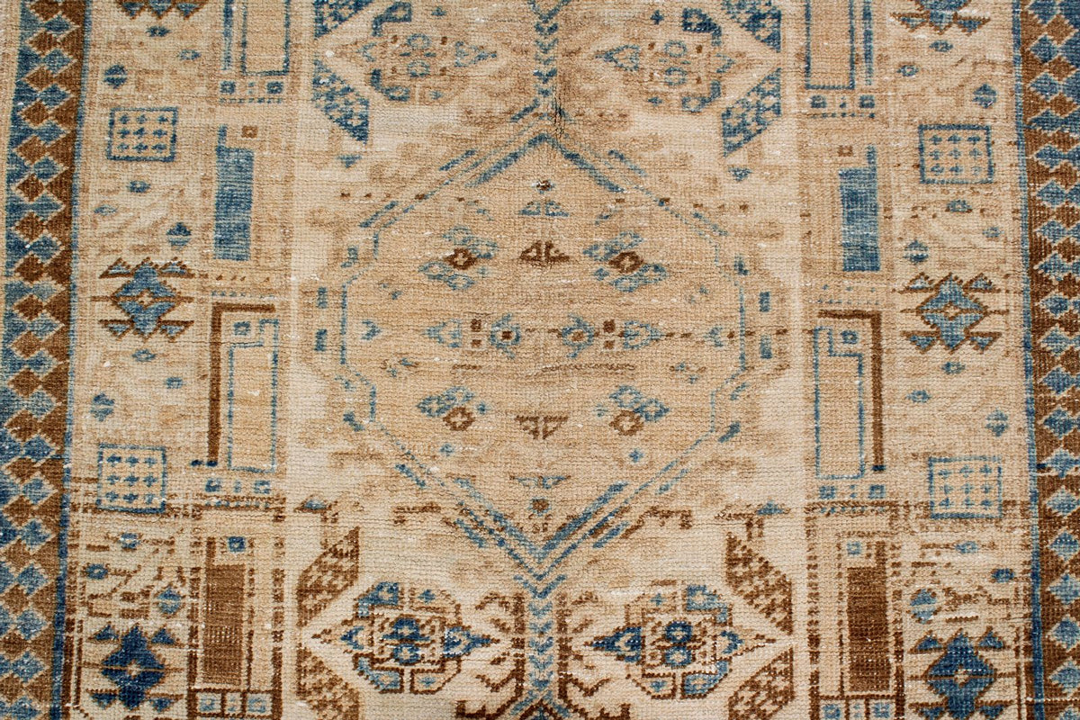 3x11 Beige and Blue Persian Runner