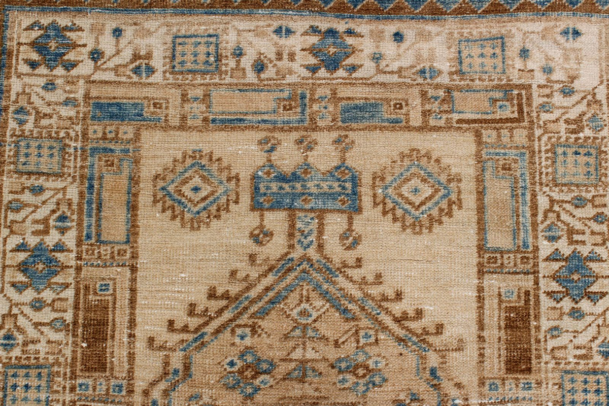 3x11 Beige and Blue Persian Runner