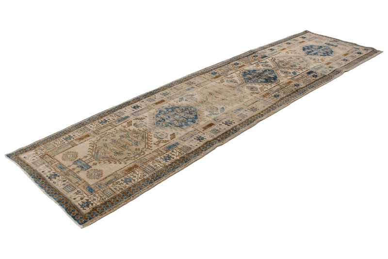 3x11 Beige and Blue Persian Runner