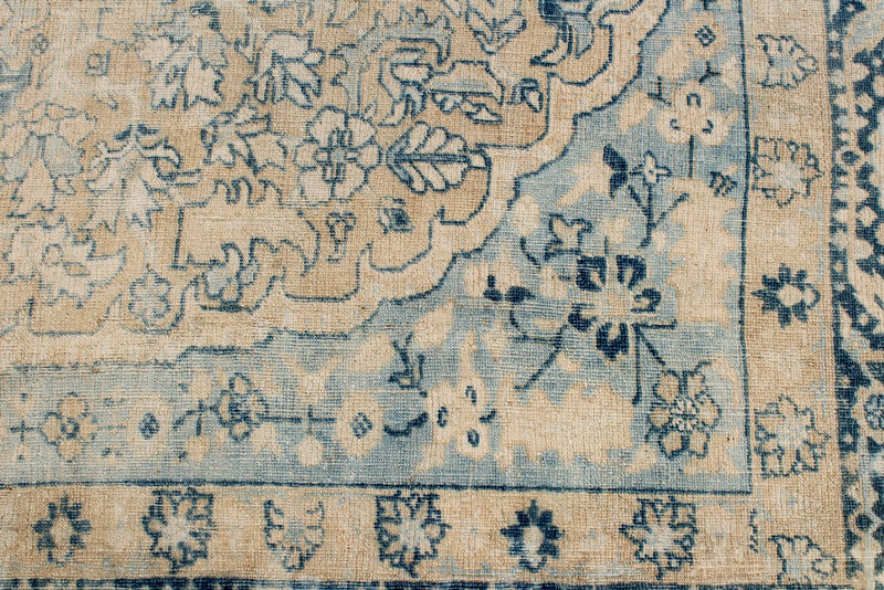 9x12 Beige and Blue Persian Rug