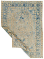 9x12 Beige and Blue Persian Rug