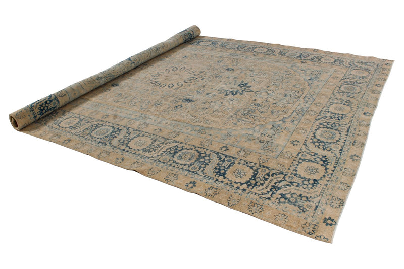 9x12 Beige and Blue Persian Rug