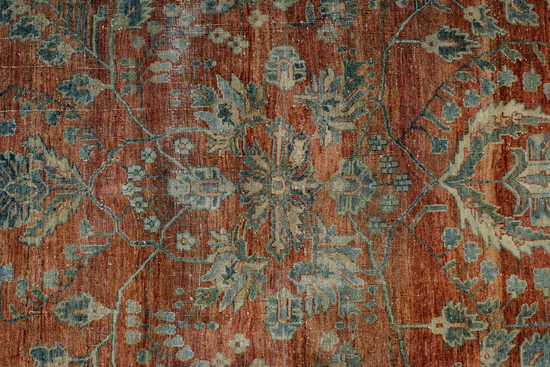 9x11 Rust and Navy Persian Rug