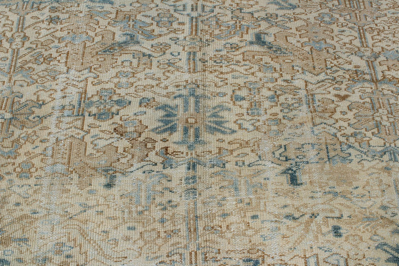 8x12 Beige and Blue Persian Rug