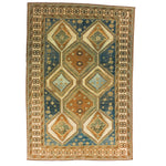 7x10 Blue and Brown Persian Rug