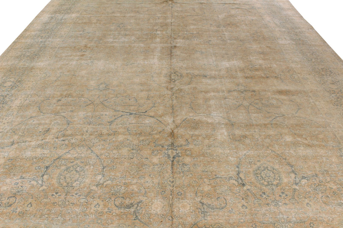 11x18 Beige and Blue Persian Traditional Rug