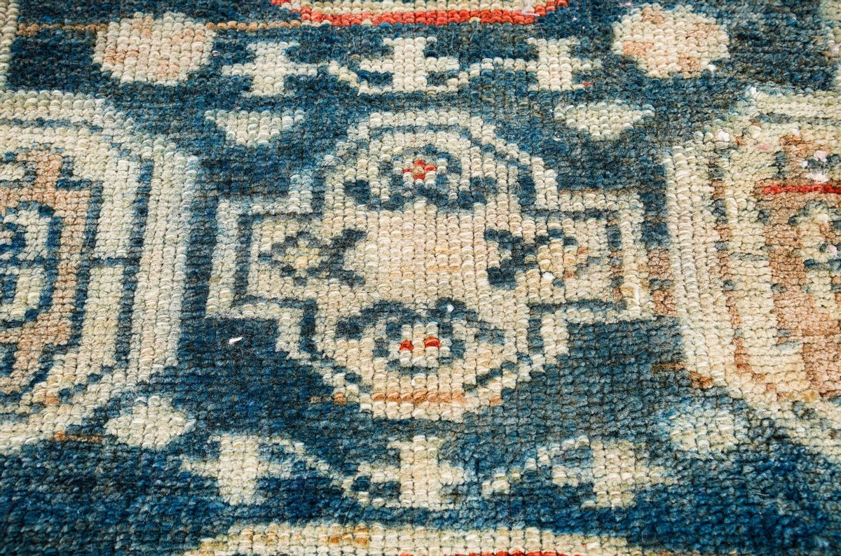 3x11 Beige and Blue Persian Tribal Runner