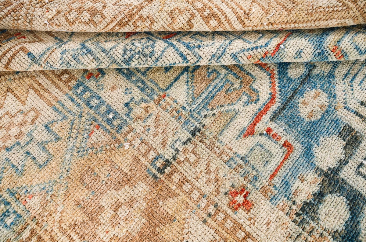3x11 Beige and Blue Persian Tribal Runner