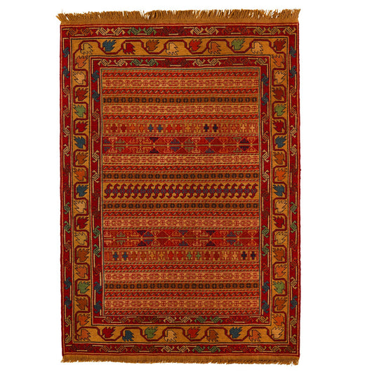 4x5 Multicolor Turkish Patchwork Rug