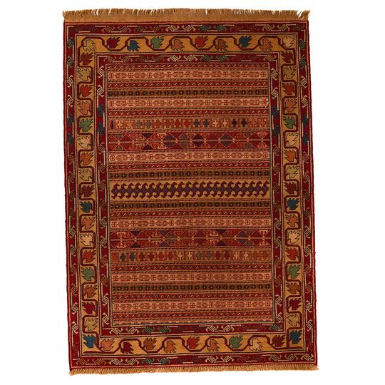 4x5 Multicolor Turkish Patchwork Rug