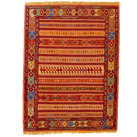 4x5 Multicolor Turkish Patchwork Rug