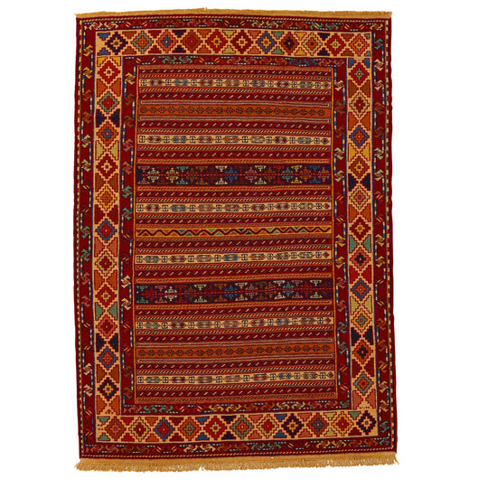 4x5 Multicolor Turkish Patchwork Rug