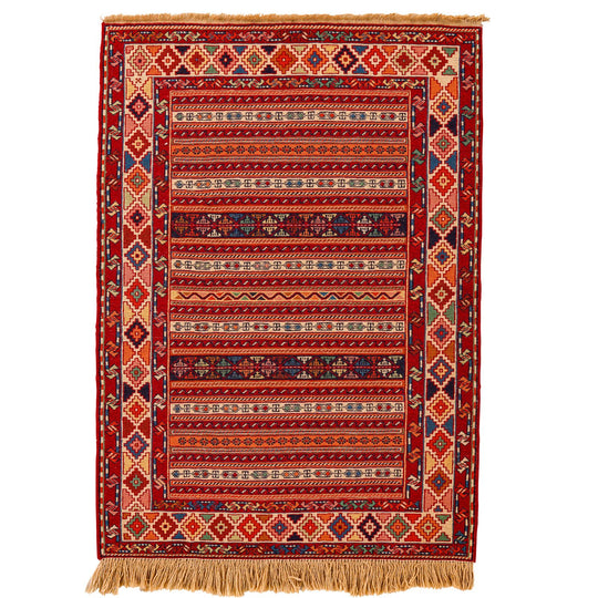 4x5 Multicolor Turkish Patchwork Rug