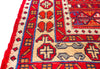 5x8 Red and Beige Turkish Patchwork Rug