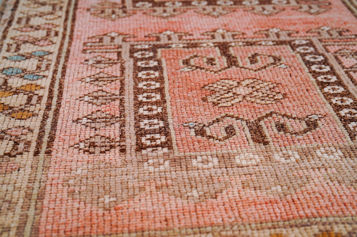 2x3 Red and Brown Turkish Tribal Rug