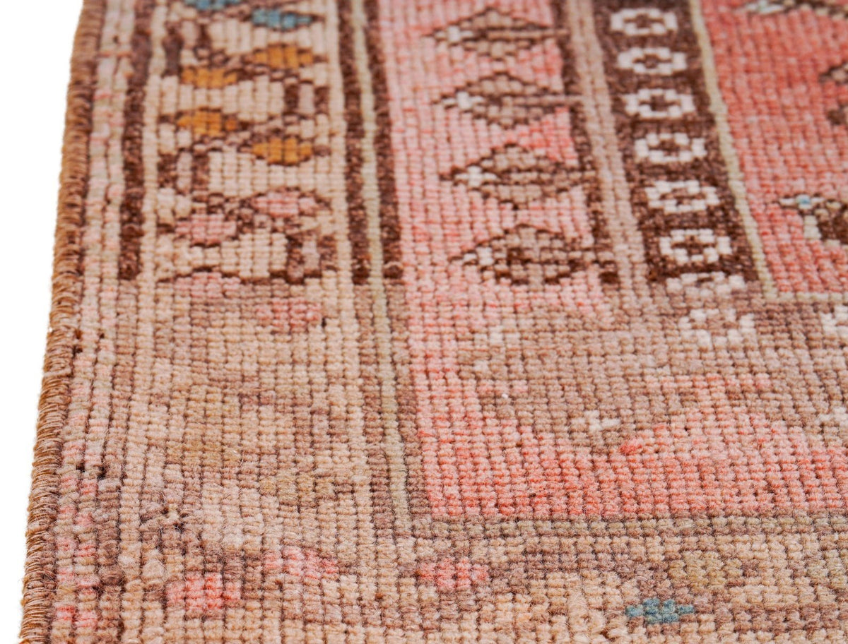 2x3 Red and Brown Turkish Tribal Rug