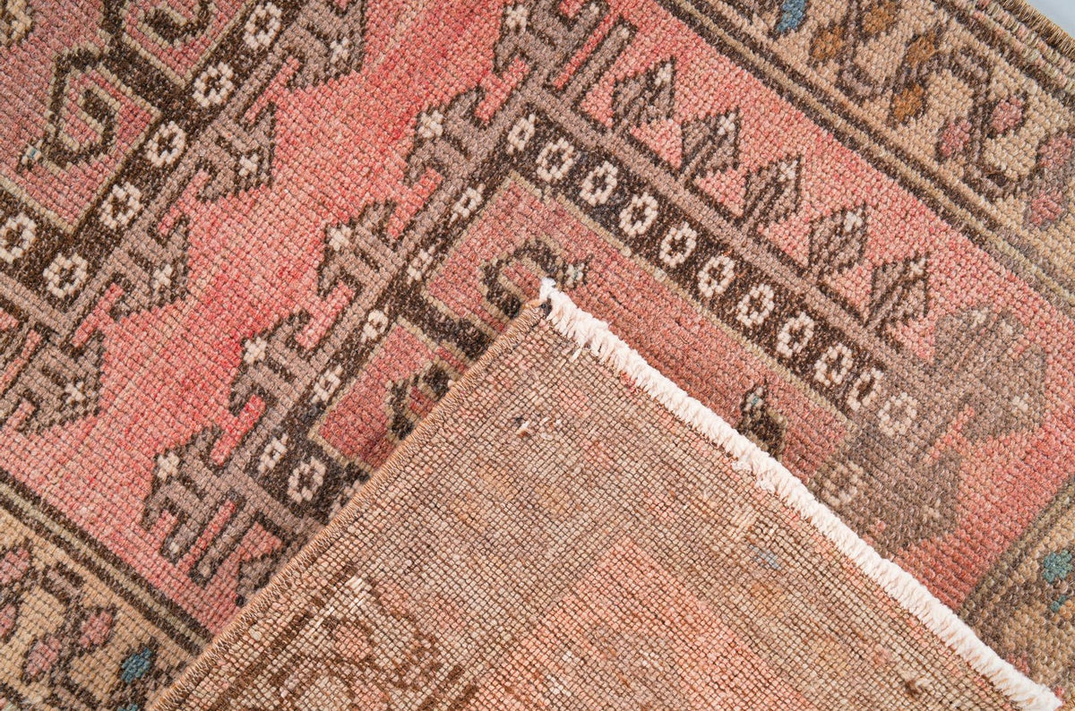 2x3 Red and Brown Turkish Tribal Rug