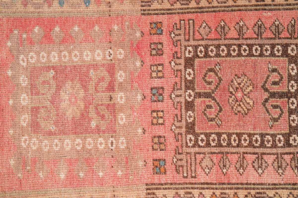 2x3 Red and Brown Turkish Tribal Rug