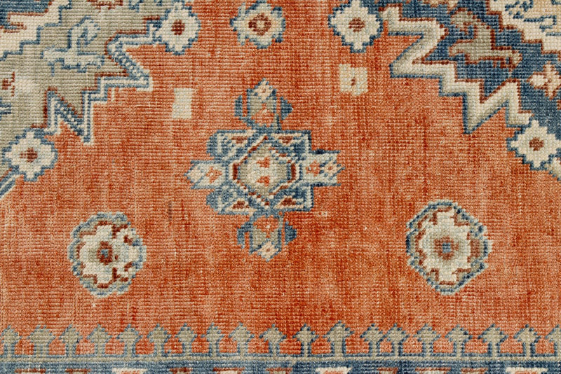 5x7 Red and Beige Turkish Tribal Rug