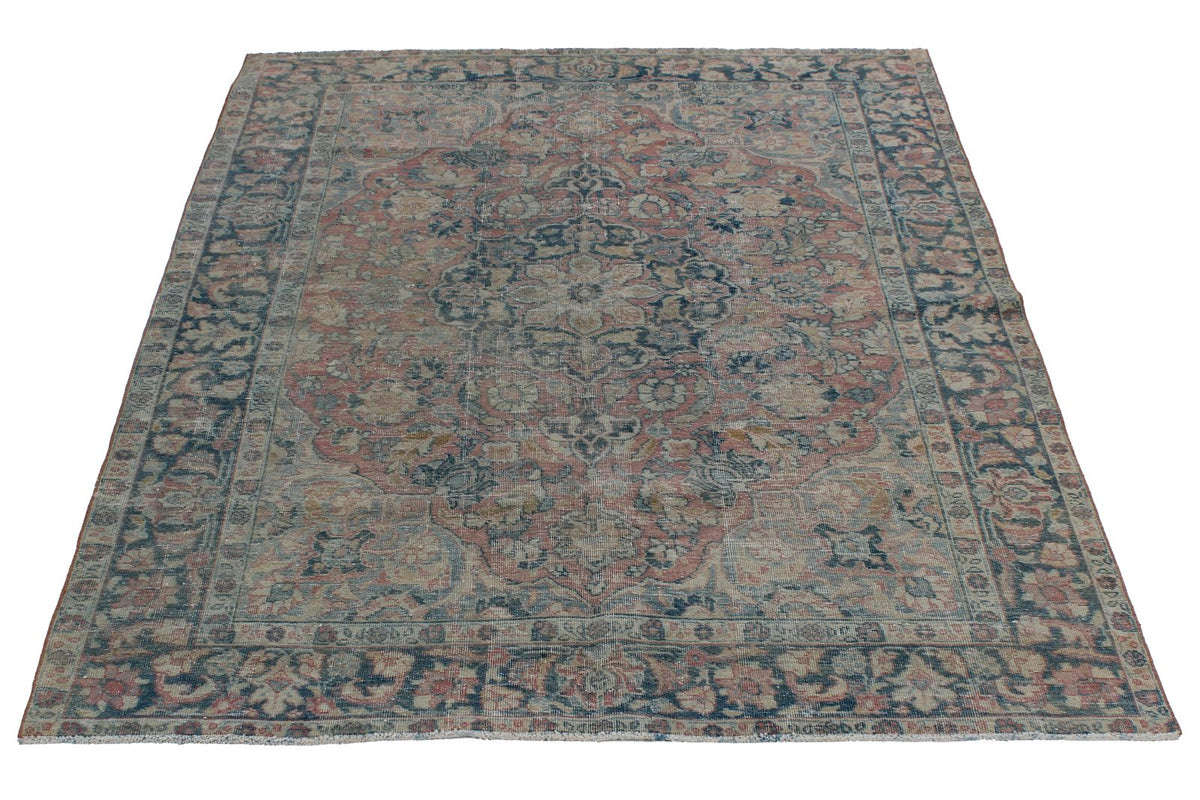 5x6 Red and Navy Persian Traditional Rug