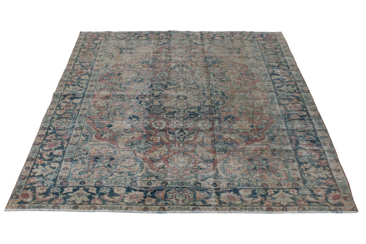 5x6 Red and Navy Persian Traditional Rug