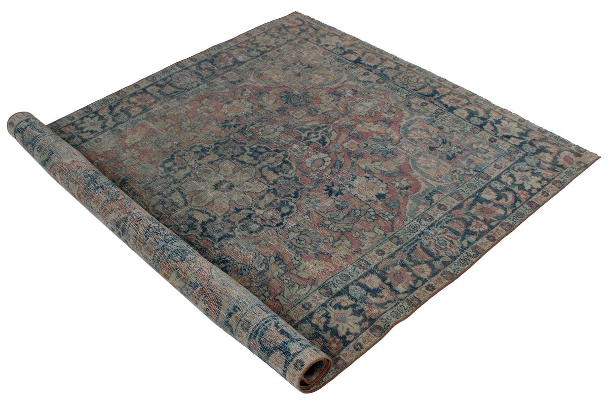 5x6 Red and Navy Persian Traditional Rug