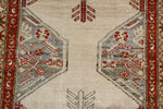 3x12 Beige and Red Traditional Persian Runner