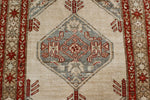 3x12 Beige and Red Traditional Persian Runner