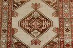 3x12 Beige and Red Traditional Persian Runner