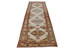 3x12 Beige and Red Traditional Persian Runner