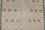 3x13 Beige and Blue Turkish Oushak Runner