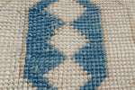 3x13 Beige and Blue Turkish Oushak Runner