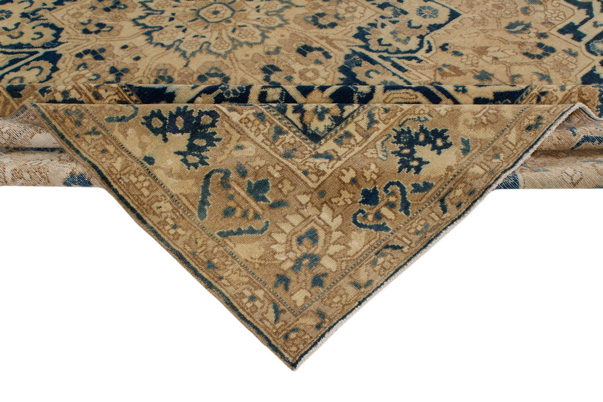 9x12 Beige and Blue Persian Rug