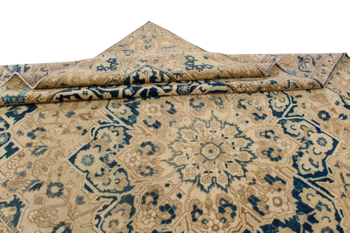 9x12 Beige and Blue Persian Rug