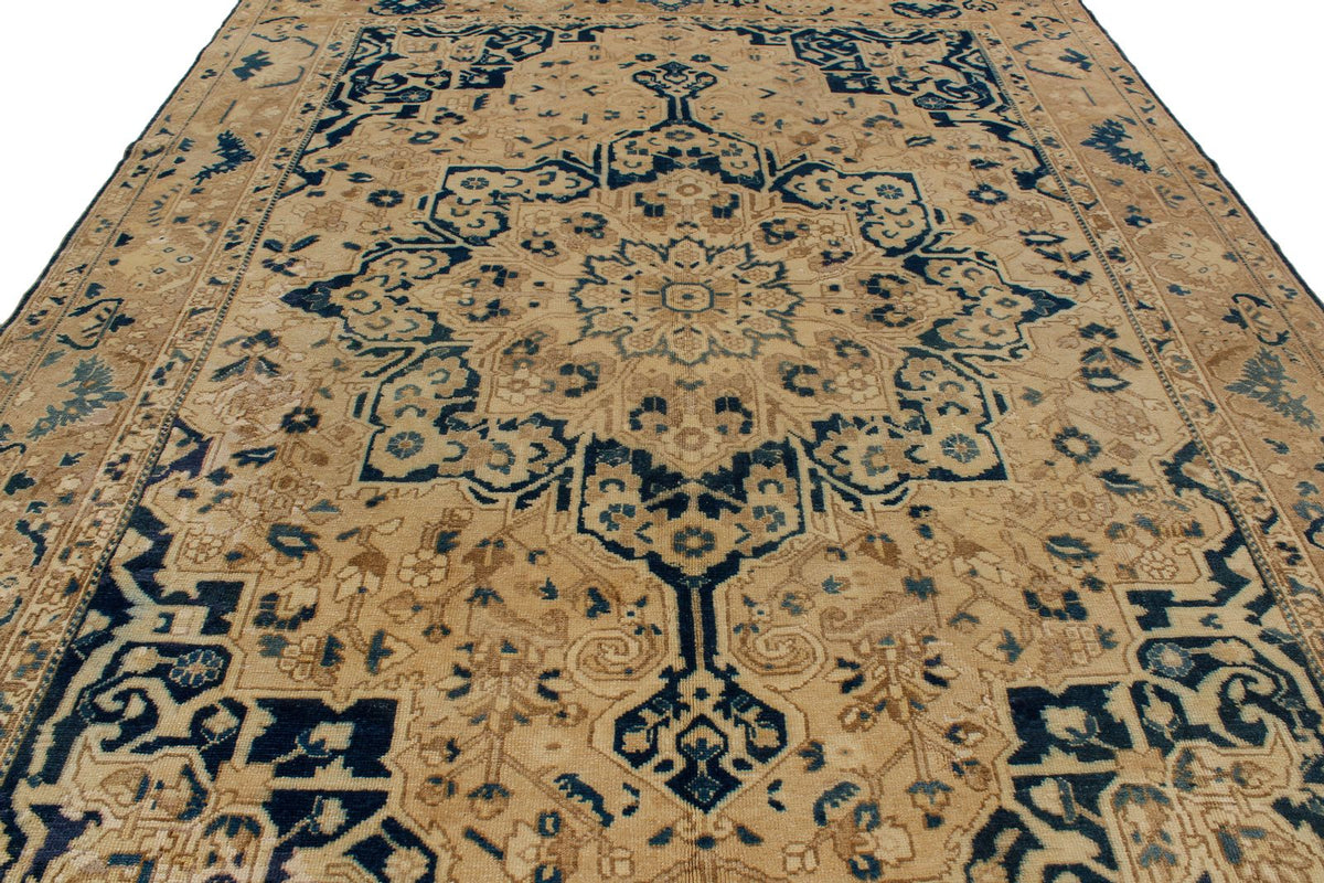 9x12 Beige and Blue Persian Rug
