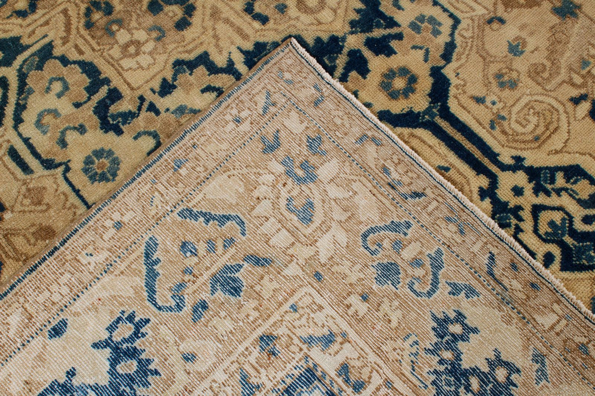 9x12 Beige and Blue Persian Rug